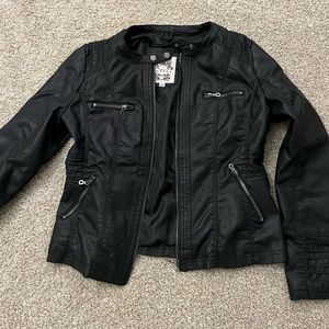 NWOT Faux leather jacket by Made by Johnny